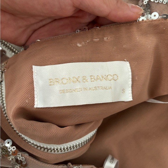 Bronx & Banco silver sequin midi skirt, size Small - Picture 2 of 3